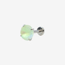 Jan to Dec Frosted Round CZ  flat back earrings