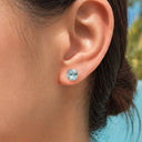 Jellyfish-Cut Cubic Zirconia flat back earrings