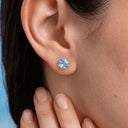 Jellyfish-Cut Cubic Zirconia flat back earrings