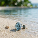 Jellyfish-Cut Cubic Zirconia Titanium Flat Back Stud Earrings