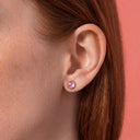 Large Opal flat back earrings