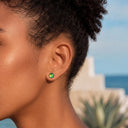 Large Opal flat back earrings