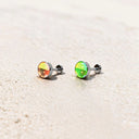 Large Opal flat back earrings