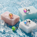 Large Opal flat back earrings