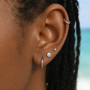 Large Opal flat back earrings