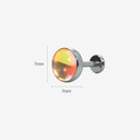 Large Opal Titanium Flat Back Earrings