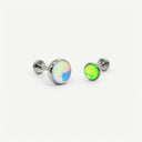 Large Opal Titanium Flat Back Earrings