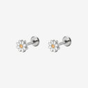 Little Daisy 18K Gold Plated Titanium Flat Back Earrings
