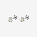 Little Daisy 18K Gold Plated Titanium Flat Back Earrings