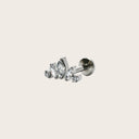 Marquise CZ Cluster Climber Flat Back Stud Earring