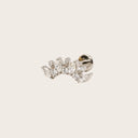 Marquise Cluster 18K Gold PVD Titanium Flat Back Earrings