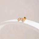 Marquise Cluster 18K Gold Plated Titanium Flat Back Earrings