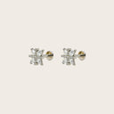 Marquise Windmill 18K Gold Plated Titanium Flat Back Earrings