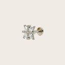 Marquise Windmill 18K Gold Plated Titanium Flat Back Earrings