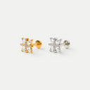 Marquise Windmill 18K Gold Plated Titanium Flat Back Earrings