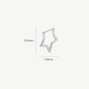 Minimalist Star Huggie 18K Gold Plated Titanium Hoop Earrings