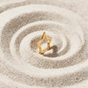 Minimalist Star Huggie 18K Gold Plated Titanium Hoop Earrings