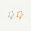 Minimalist Star Huggie 18K Gold Plated Titanium Hoop Earrings
