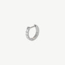 Moissanite D-Shape Huggie 18K Gold Plated Titanium Hoop Earrings