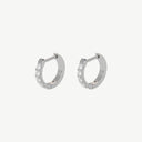 Moissanite D-Shape Huggie 18K Gold Plated Titanium Hoop Earrings