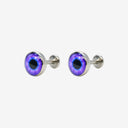 Mystic Eye Titanium Flat Back Earrings