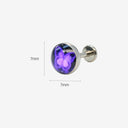 Mystic Eye Titanium Flat Back Earrings