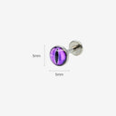Mystic Eye Titanium Flat Back Earrings