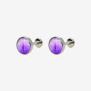 Mystic Eye Titanium Flat Back Earrings