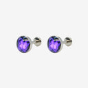 Mystic Eye Titanium Flat Back Earrings