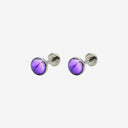 Mystic Eye Titanium Flat Back Earrings