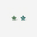 Pentagonal zircon flat back earrings