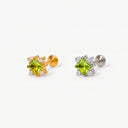 Peridot Kite-Set Compass flat back earrings