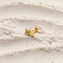 Peridot & Baguette Trio flat back earrings