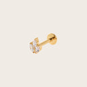 Petite Wheat Sprig Cluster flat back earrings