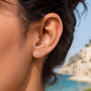 Petite Wheat Sprig Cluster flat back earrings