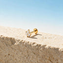 Petite Wheat Sprig Cluster flat back earrings