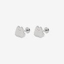 Pixel Pattern Titanium Flat Back Stud Earrings