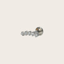 Round CZ Row flat back earrings