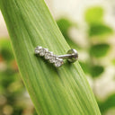 Round CZ Row flat back earrings
