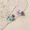 Sparkling Sugar Cube flat back earrings