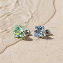 Sparkling Sugar Cube flat back earrings