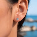 Sparkling Sugar Cube flat back earrings
