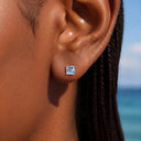 Sparkling Sugar Cube flat back earrings
