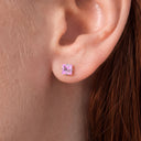Sparkling Sugar Cube flat back earrings