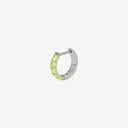 Square CZ Huggie Titanium Hoop Earrings