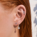 Three-prong Pearl Setting flat back earrings