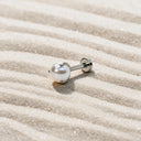 Three-prong Pearl Setting flat back earrings