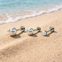 Three-prong Pearl Setting flat back earrings