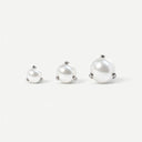 Three-prong Pearl Setting flat back earrings
