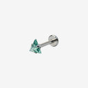Triangular Zircon flat back earrings